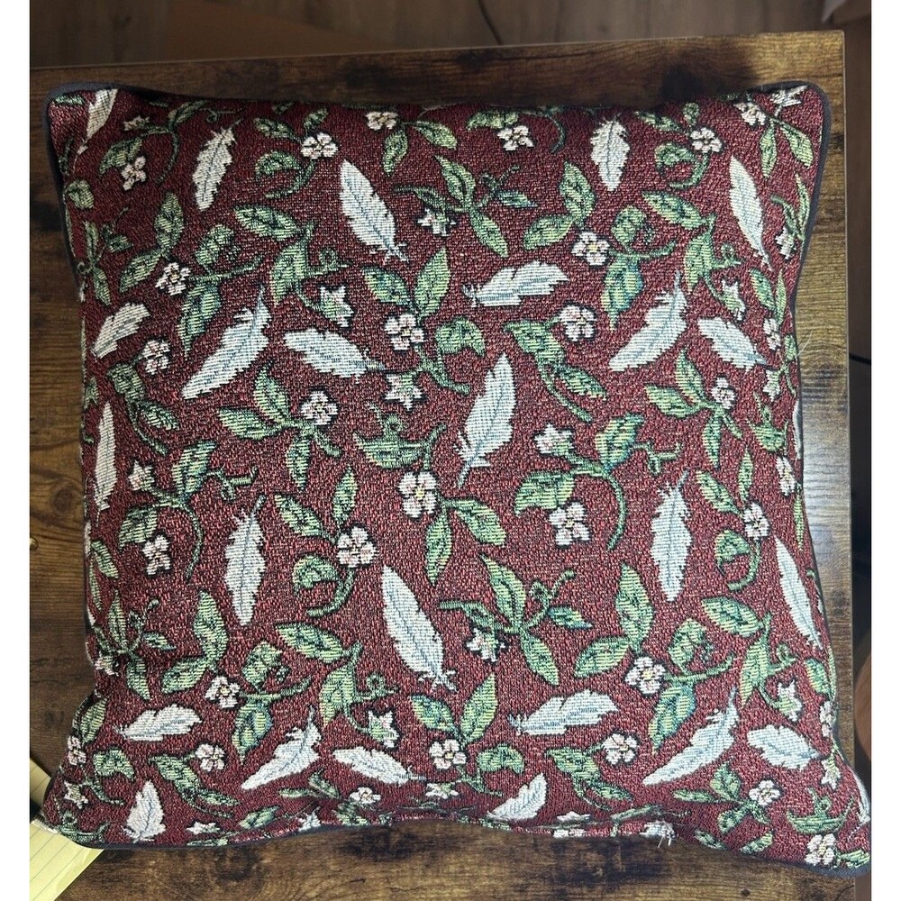 Vintage Rooster Tapestry Pillow 15x15 Farmhouse Chicken Decor Cushion Accent Pad - Picture 4 of 10